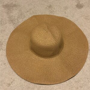 Elegant Tan Wide-Brimmed Sun Hat